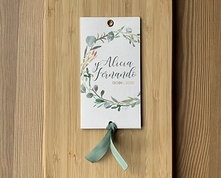 INVITACIÓN DE BODA FLORAL - DISEÑADOR GRÁFICO FREELANCE MADRID ALRUBI