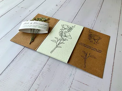 INVITACION DE BODA TRIPTICO - DISEÑADOR GRAFICO FREELANCE MADRID ALRUBI
