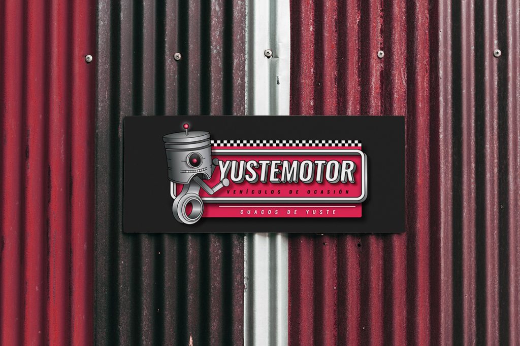 diseño logotipo yustemotor alrubi portfolio