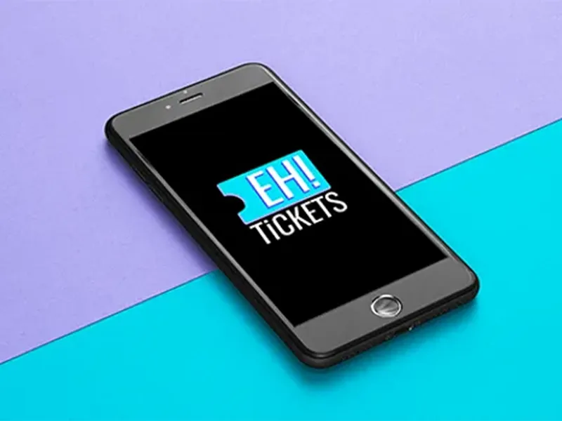 Diseño de logotipo para la plataforma EH Tickets.