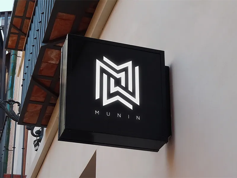 Diseño de logotipo e identidad visual para Munin.