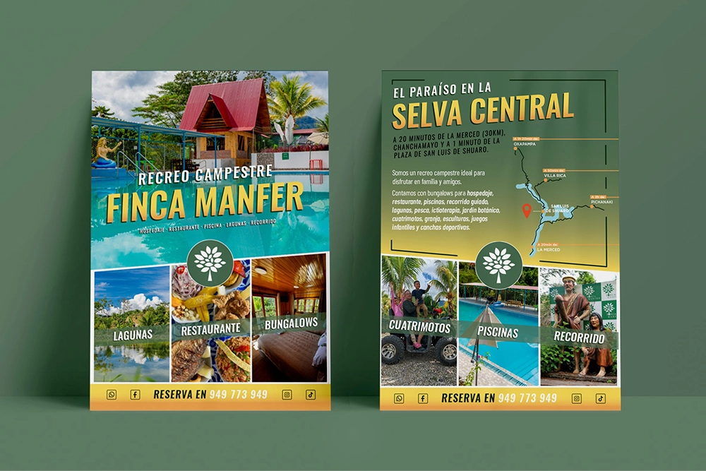Diseño de folletos corporativos desarrollado siguiendo un proceso de trabajo centrado en la estrategia, la identidad visual y la comunicación de marca.